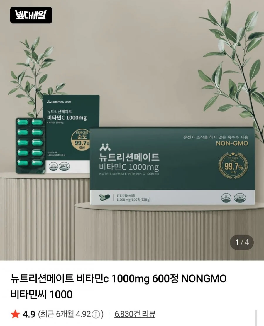 뉴트리션메이트 비타민C 1000 100정