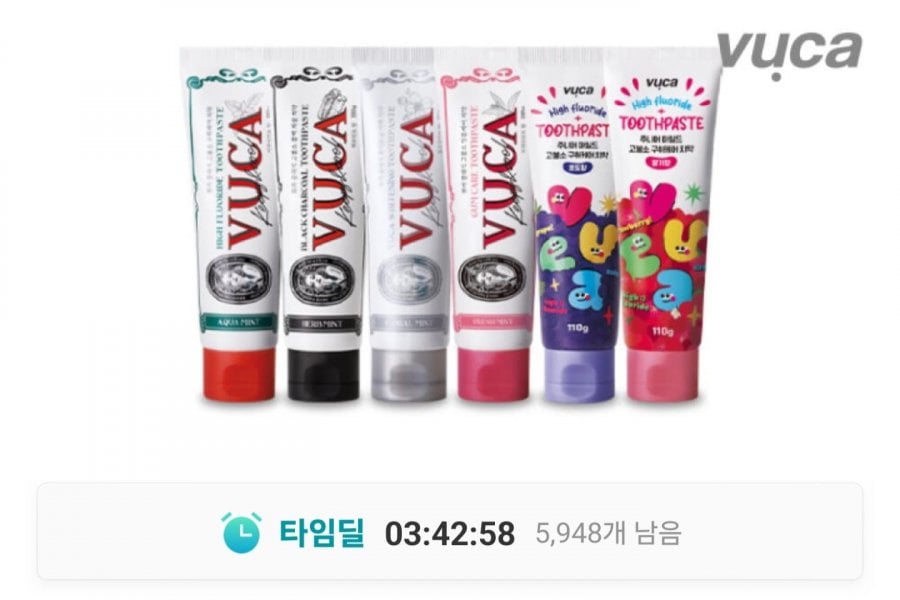뷰카 고불소 치약 110g 4개+시린이치약 1개