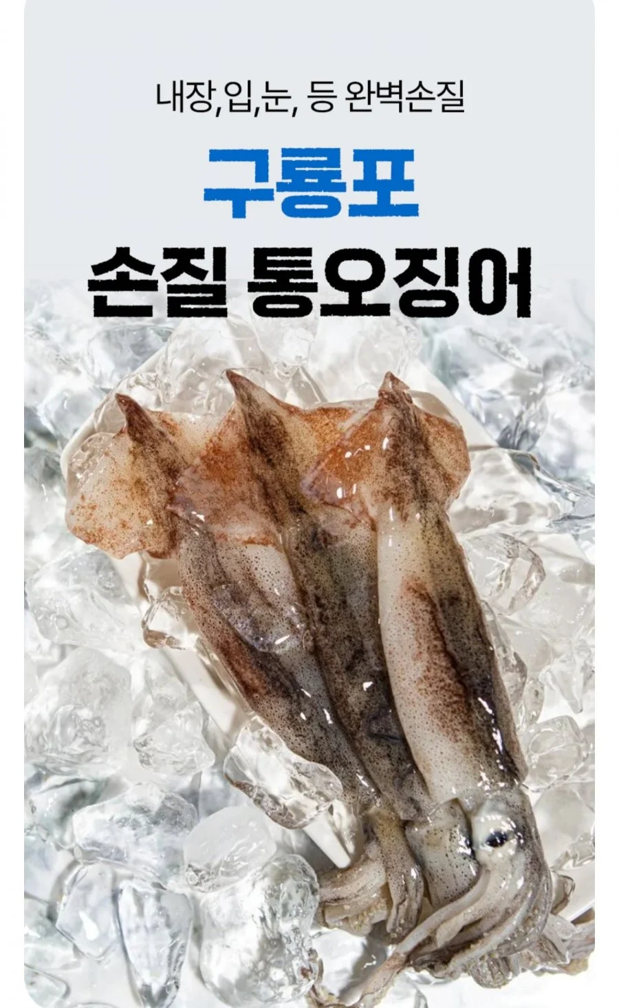 급냉 자연산 손질 통오징어 220g4팩