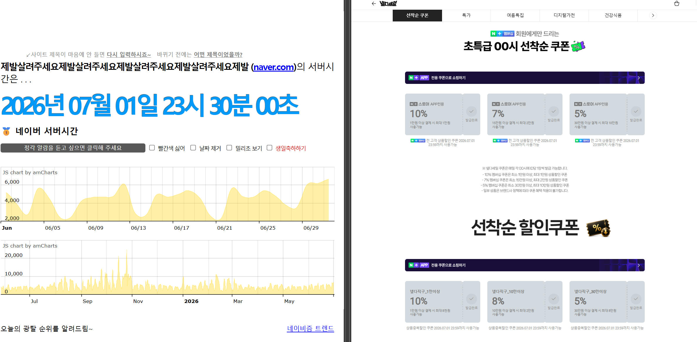 00시 넾다세일 선착순 쿠폰