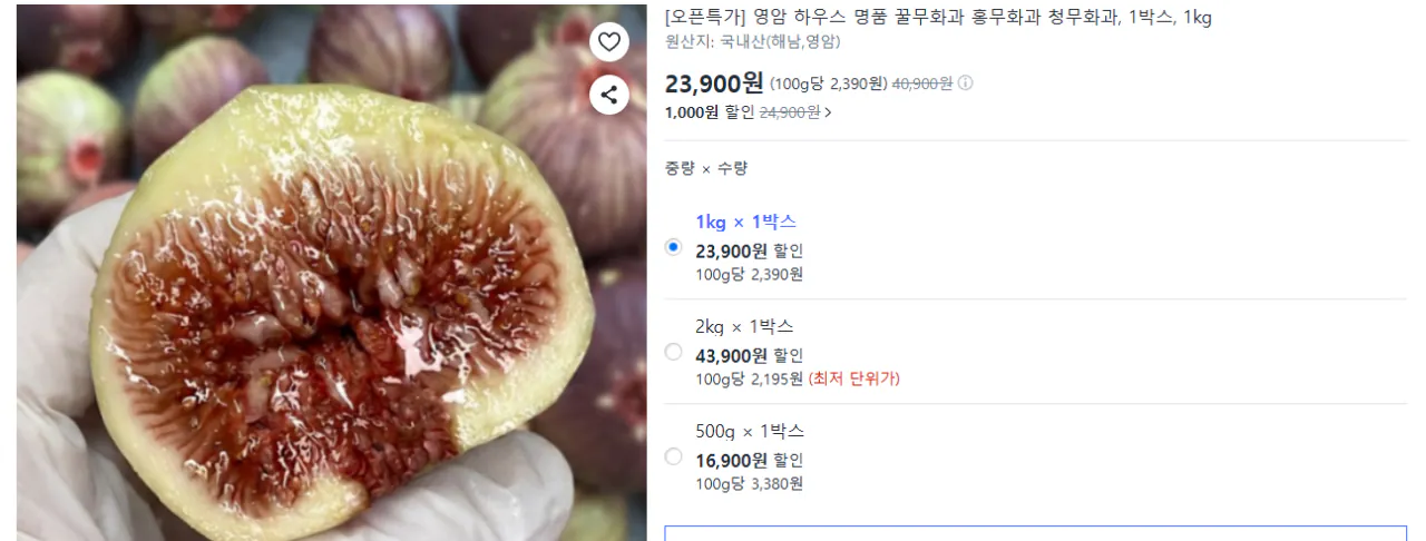 영암,해남 무화과 1kg