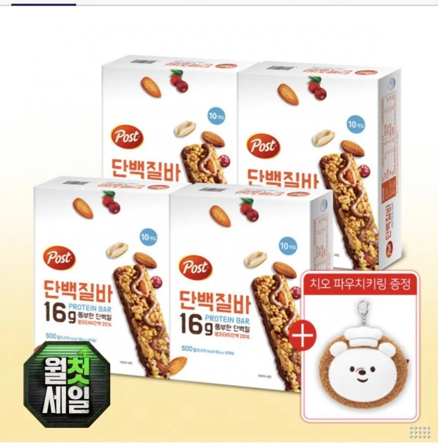 포스트 단백질바 500g X 4개