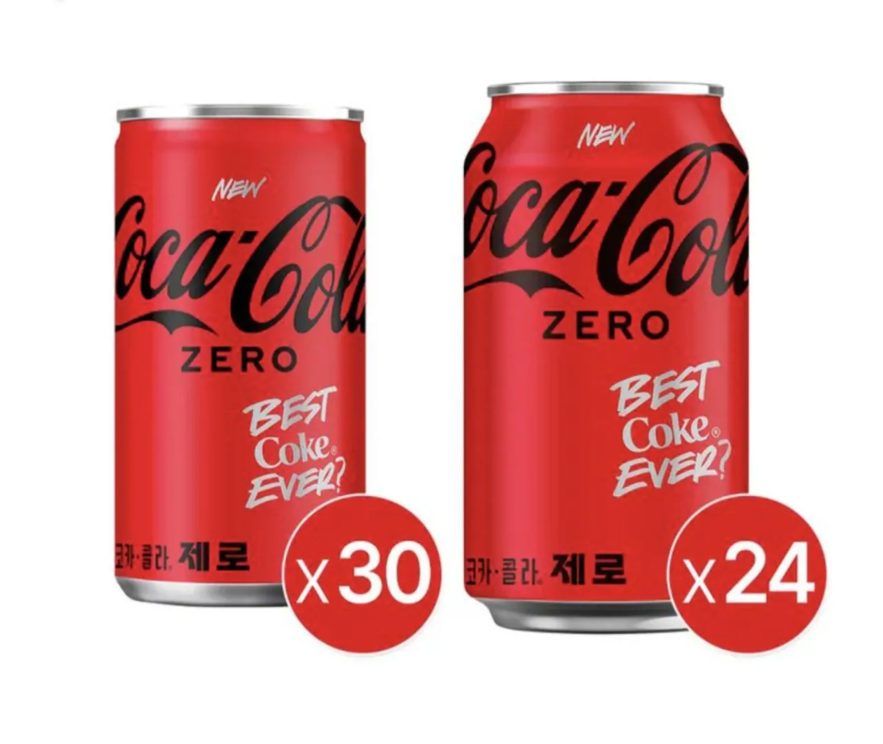 코카콜라 제로 350ml 24CAN + 코크제로 190캔 30입