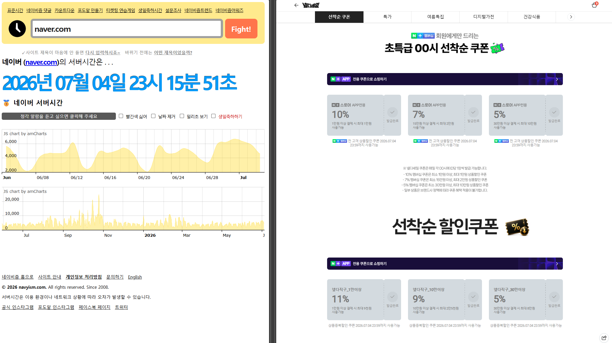 00시 넾다세일 선착순 쿠폰