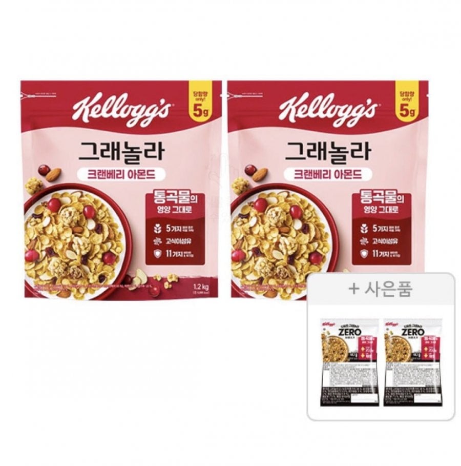켈로그 크렌베리아몬드 그래놀라 500g. 2팩