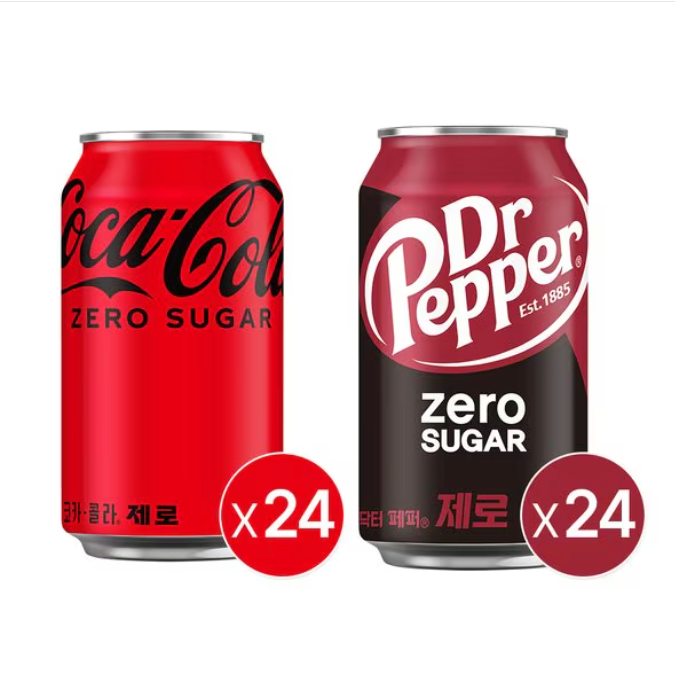 코크제로 350CAN X24 + 닥터페퍼 제로 350CAN X24