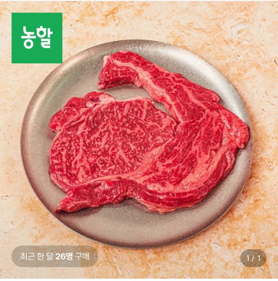 한우 1등급 등심 500g