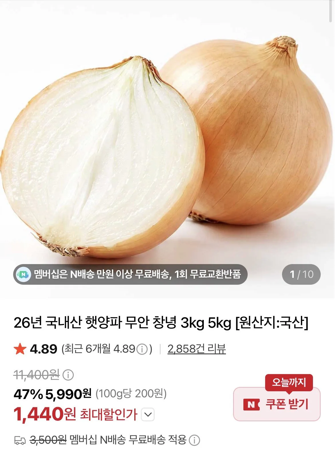 양파 1.5kg
