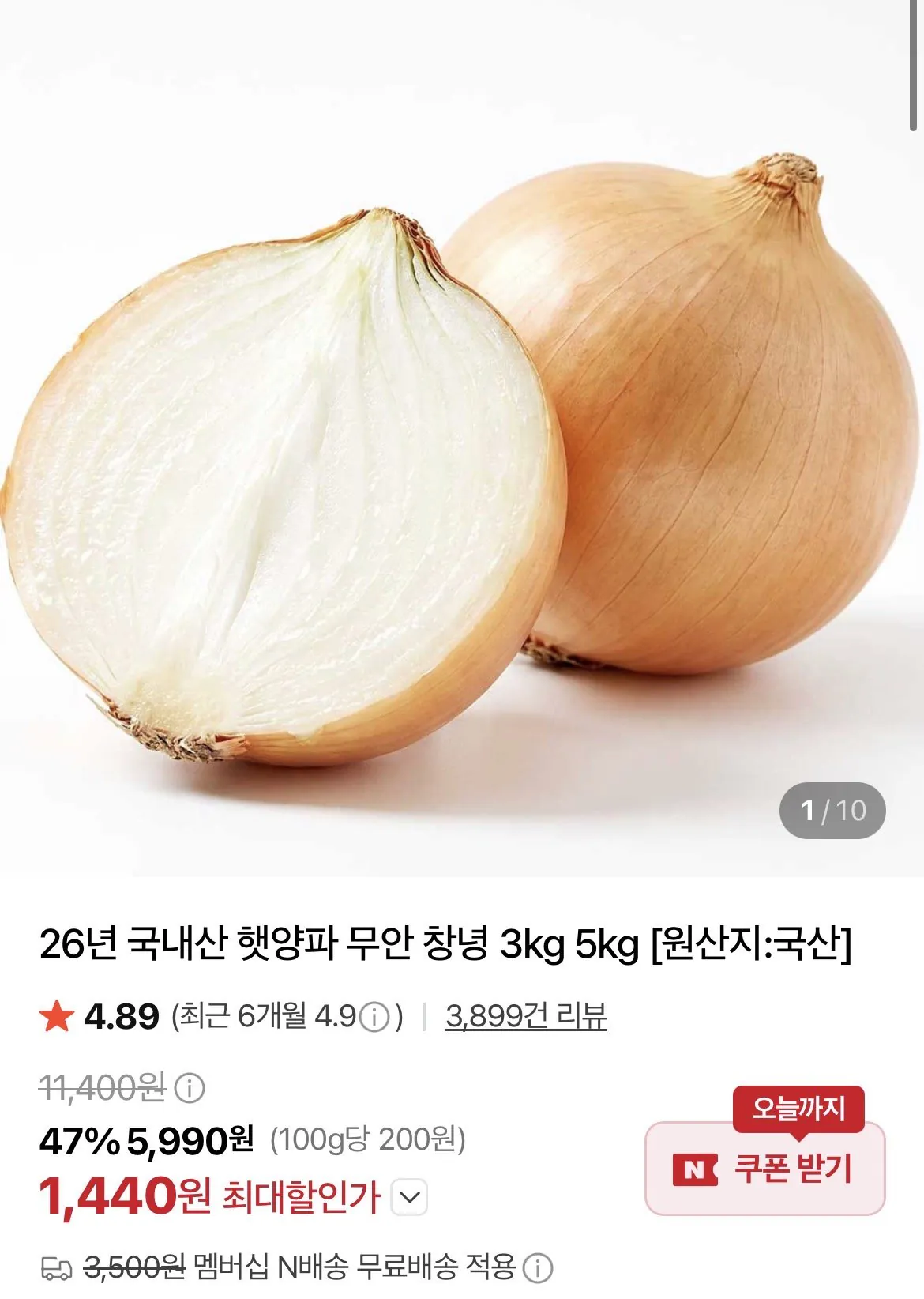 양파중 1.5kg