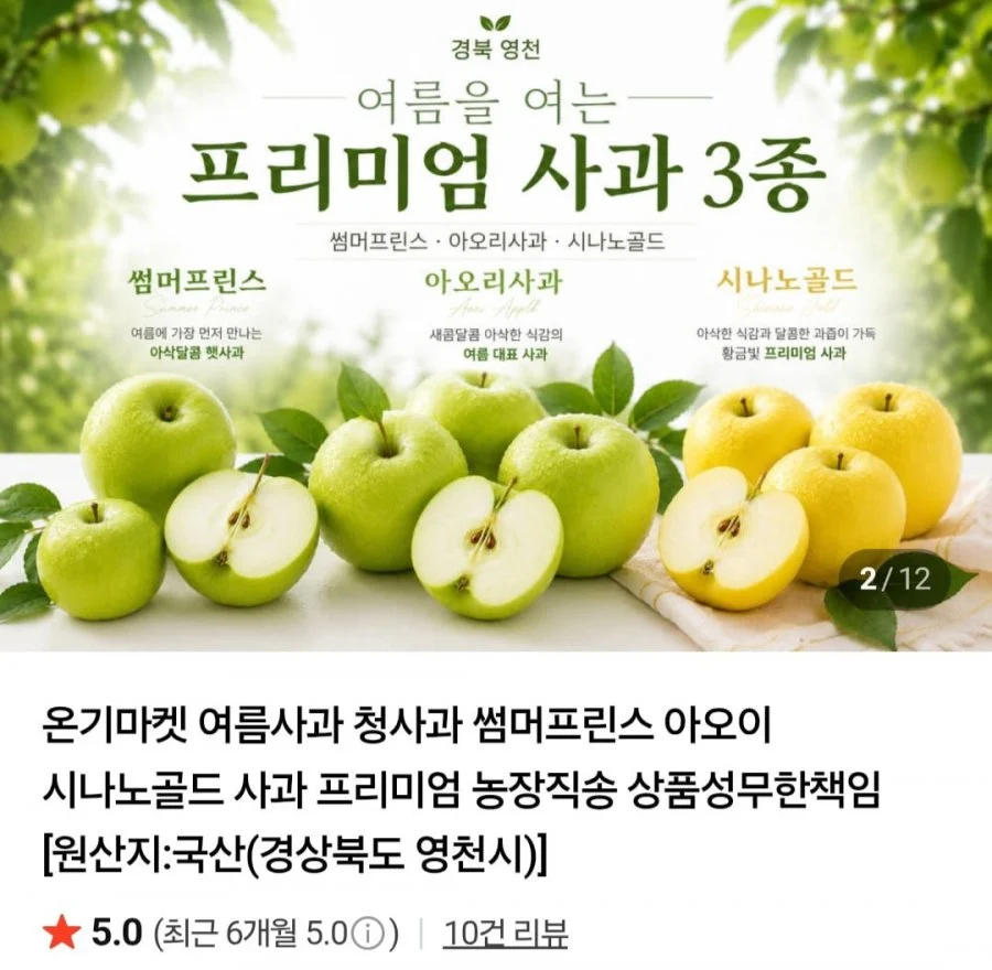 썸머프린스 청사과 로얄과 1.3kg