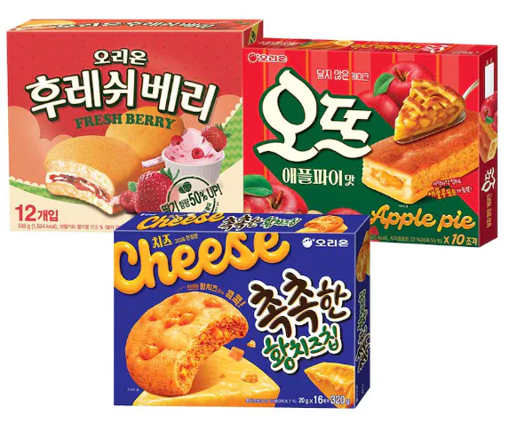 촉촉한황치즈칩+오뜨 애플파이+후레쉬베리
