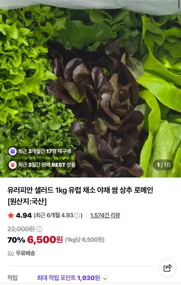 유러피안 샐러드 1kg
