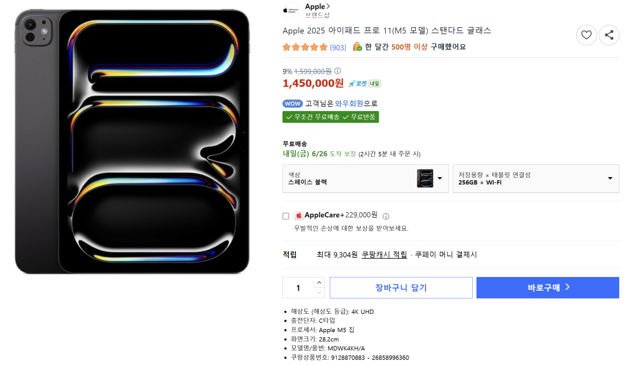 아이패드 프로 M5 11인치 256 wifi