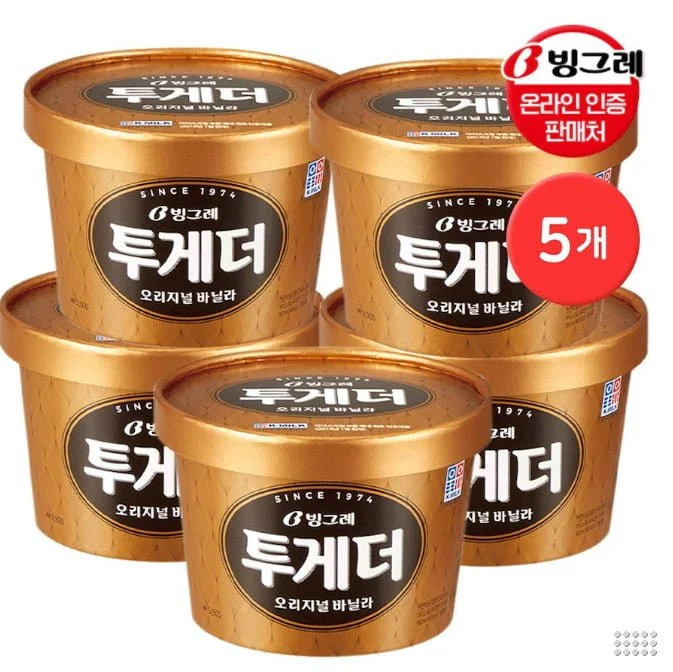 투게더 바닐라 오리지널 900ml 5개