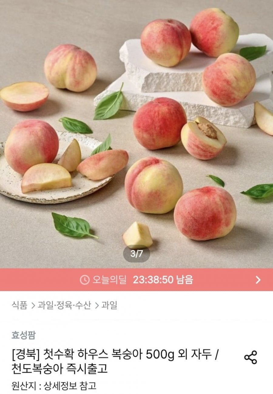 하우스 복숭아 500g