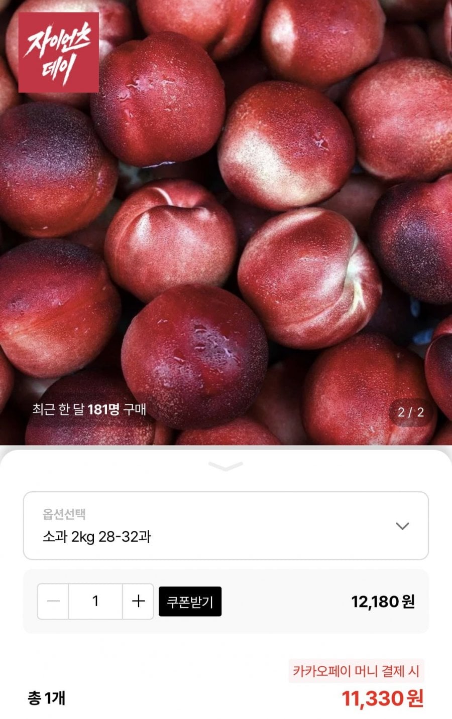 파인밀 프리미엄 고당도 신비 복숭아 2kg