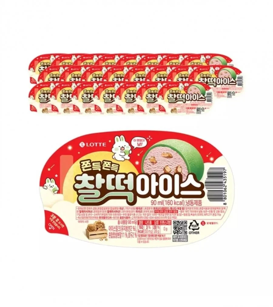 롯데웰푸드 찰떡아이스 90ml 24개