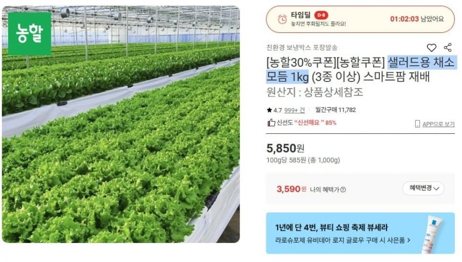 타임딜 유러피안 샐러드채소 1kg