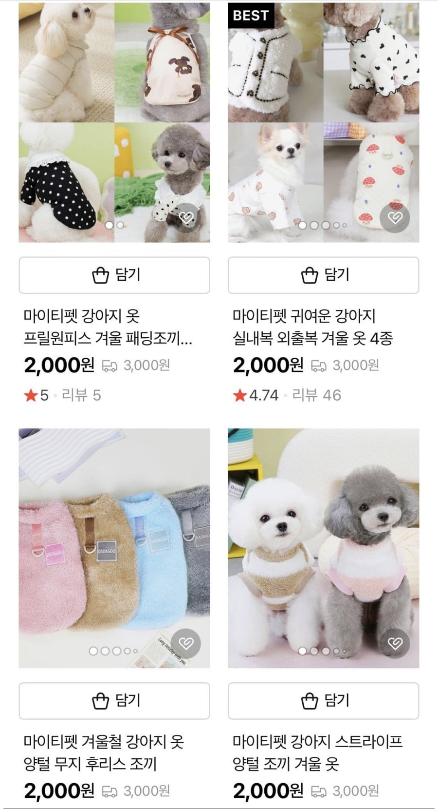 강아지옷 시즌오프 전품목