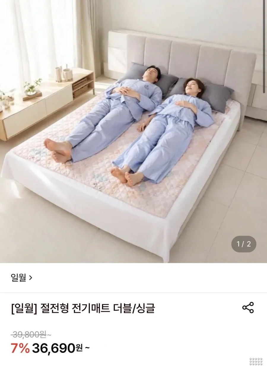일월 절전형전기매트 더블