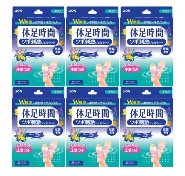 휴족시간 지압자극 쿨링시트 4매입 x 6