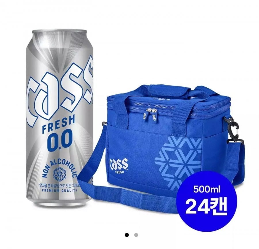 카스 제로 500ml 24개+쿨러백1개