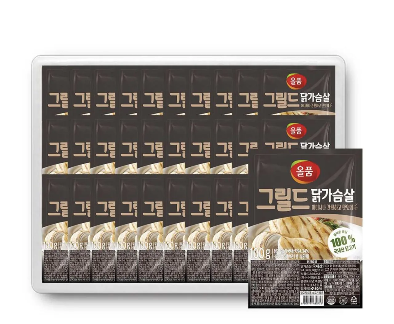 올품 훈제 그릴드 닭가슴살 30개입