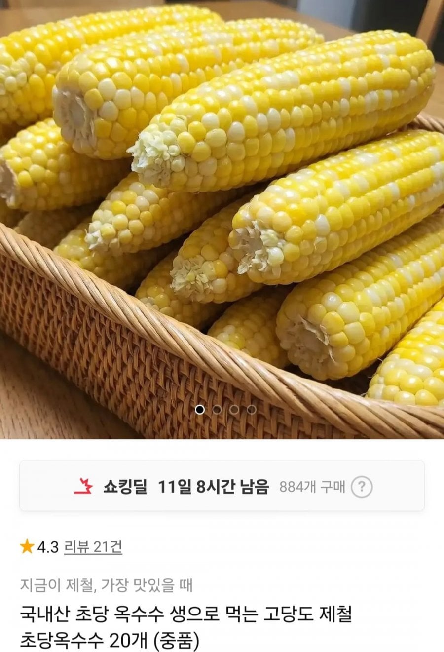 국내산 고당도 제철 초당옥수수 20개