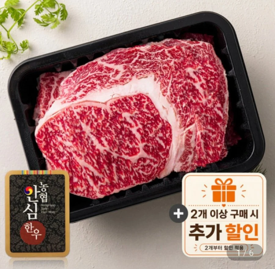 1등급 한우 농협안심한우 등심600G