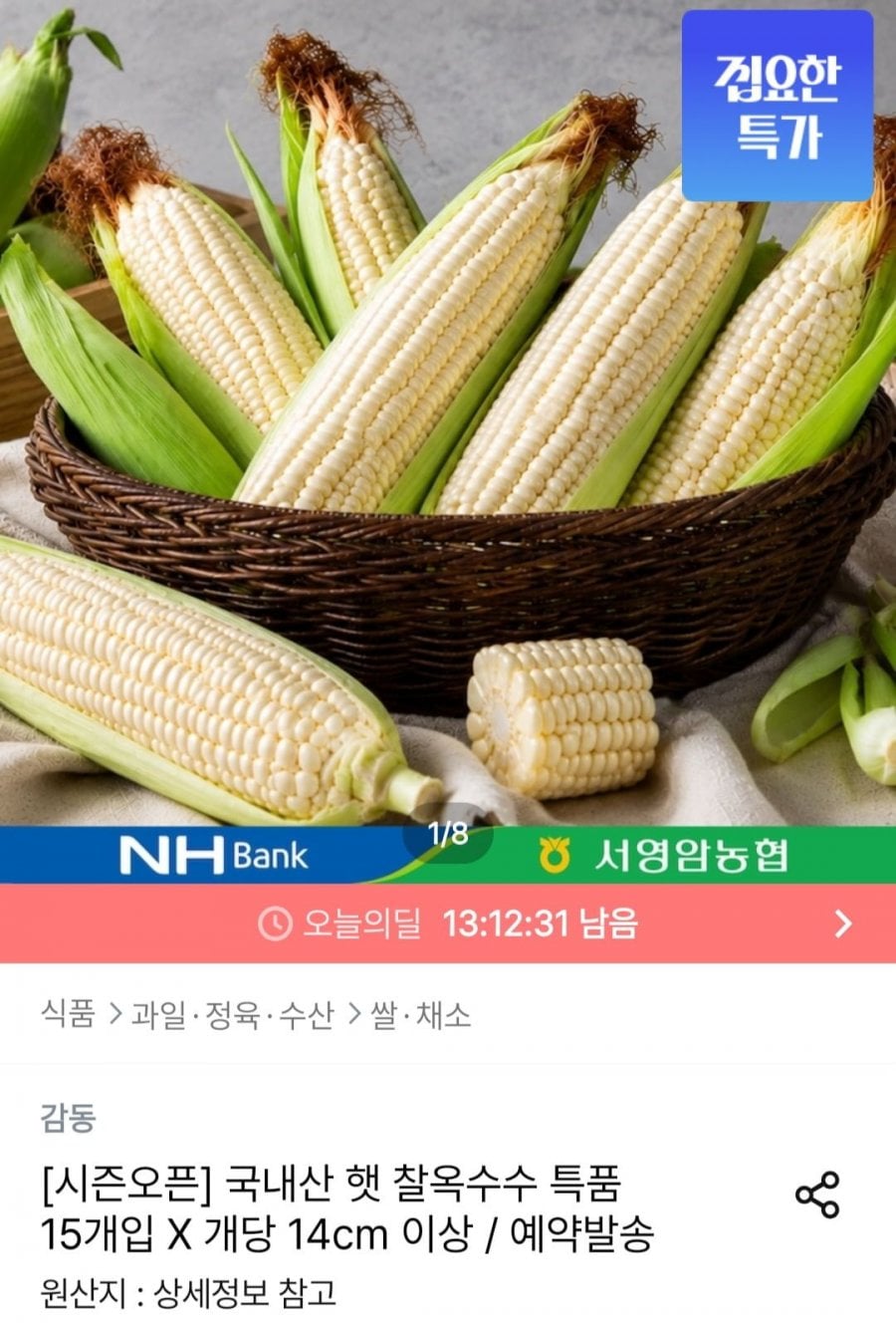 국내산 햇 찰옥수수 특품 15개입
