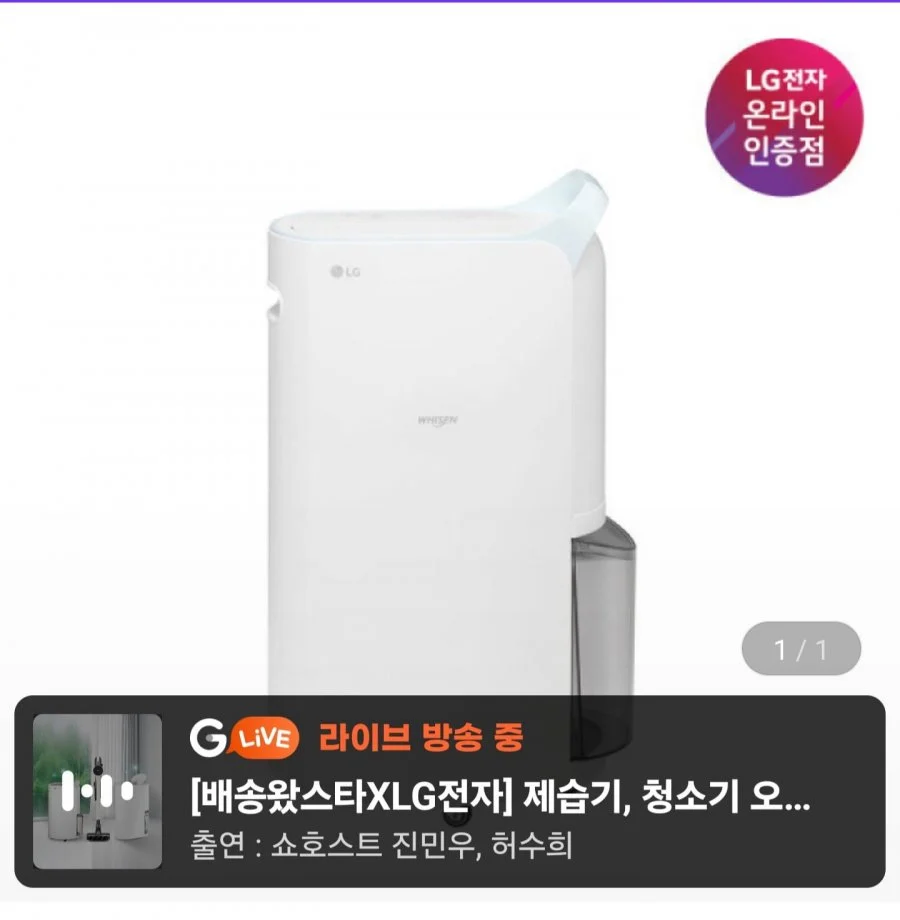LG 휘센 제습기 20L DQ205PBBC