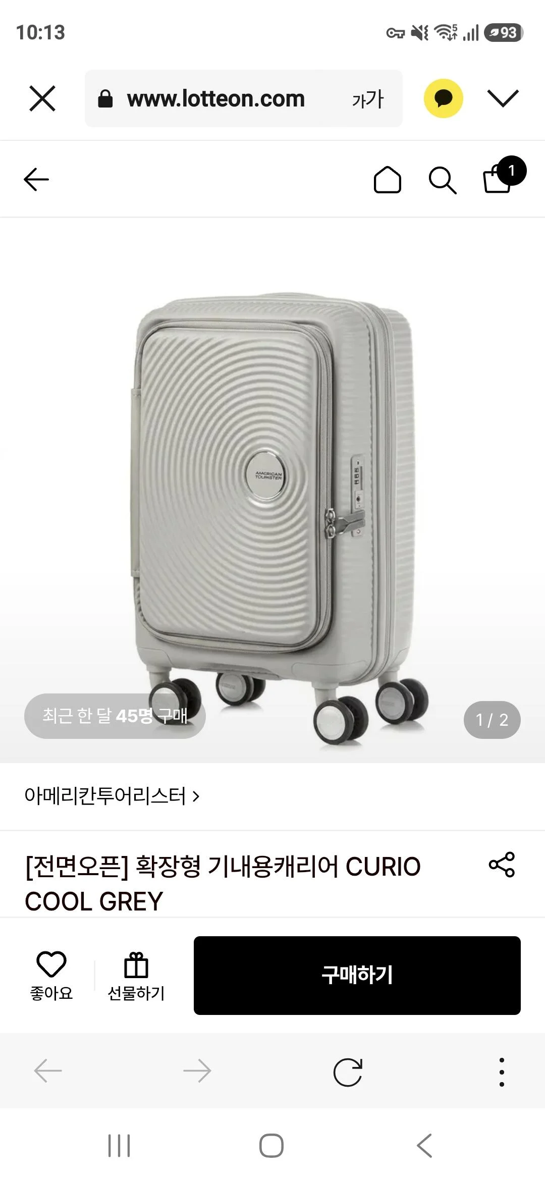 아메리칸투어리스터 curio 캐리어