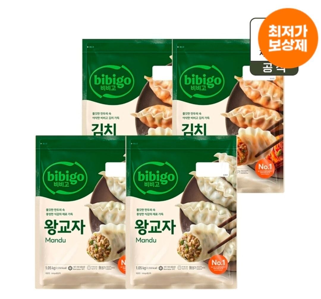 비비고 왕교자 1.05kg x3+김치왕교자 1.05kg x1