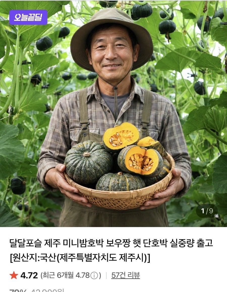 보우짱 못난이 단호박 4.5kg