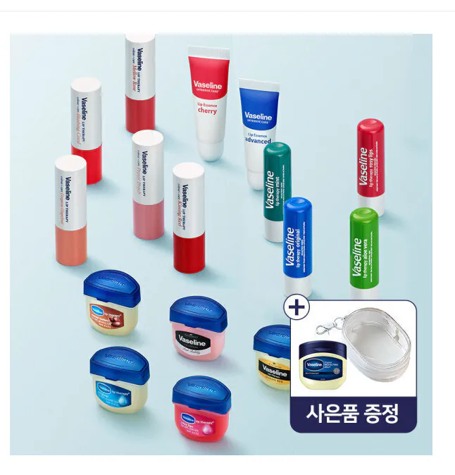 바세린 립밤 모음전 + 사은품(투명파우치+바세린 젤리)