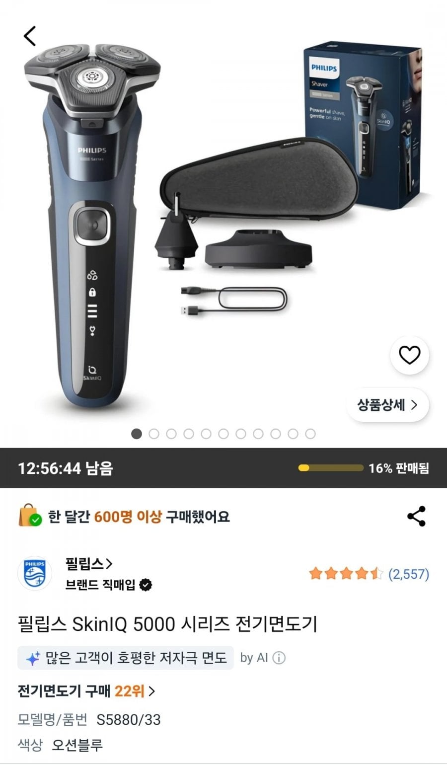 필립스 SkinlQ 5000 S5880/33