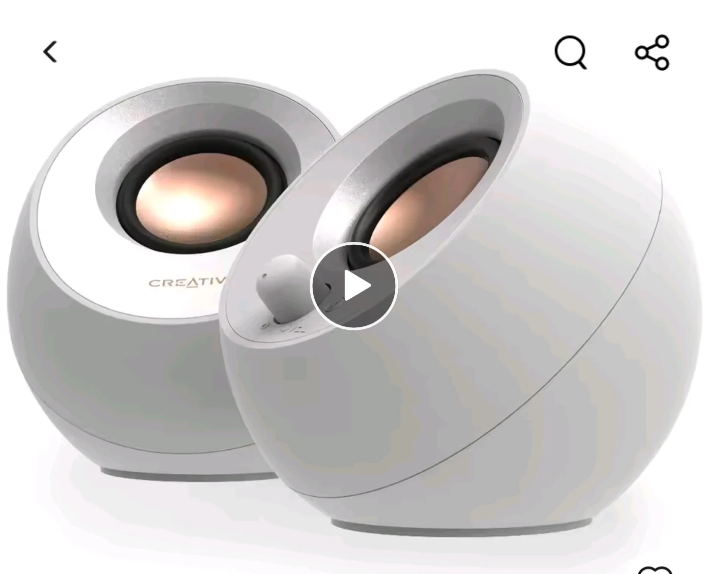 Creative PEBBLE V3 (화이트) 스피커