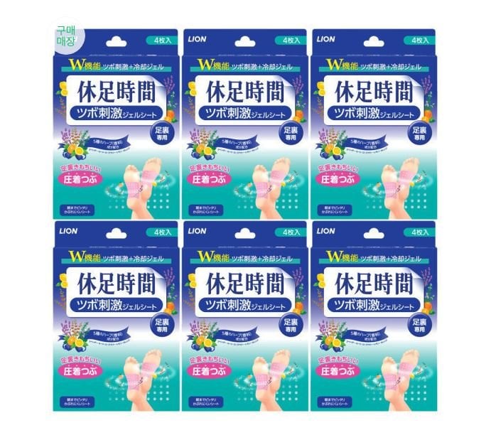 휴족시간 지압자극 쿨링시트 4매입 x 6