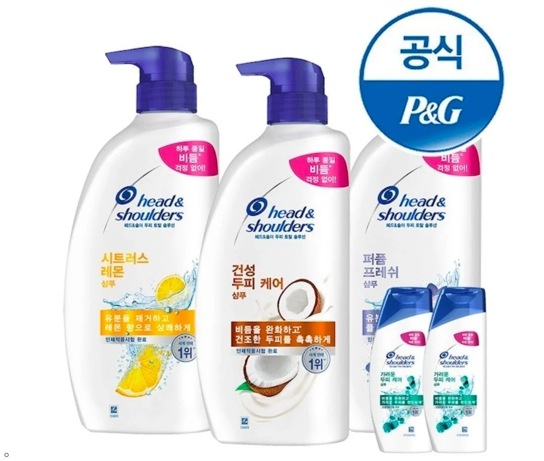 헤드앤숄더 샴푸 850ml 3개+미니샴푸 2개 증정