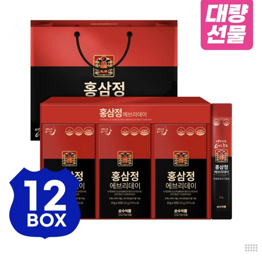홍삼정 홍삼스틱 진액 30포 12박스 선물세트