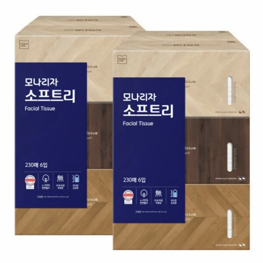 모나리자 소프트리 미용티슈 230매 12개