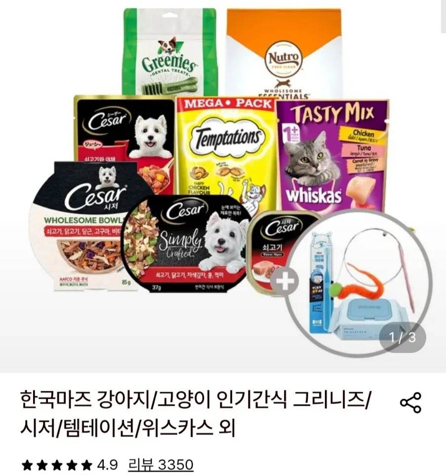 위스카스팩 파우치 24개 골라담기 +캣닢쿠션+베베숲물티슈1팩