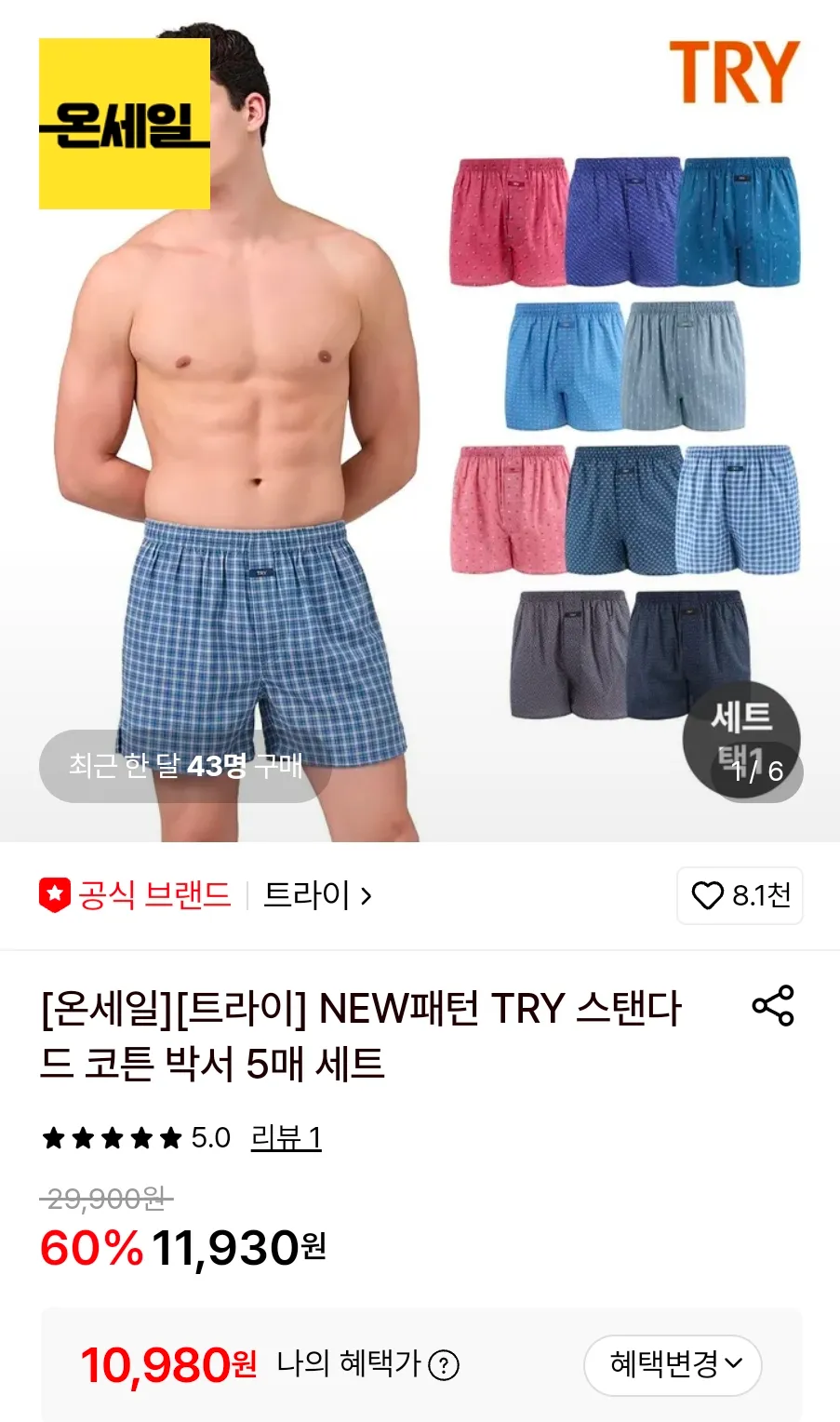 트라이 트렁크 5장