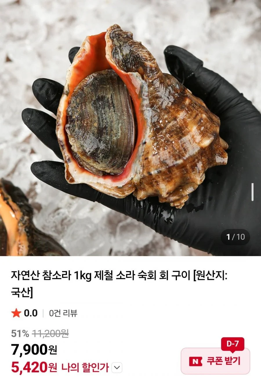 자연산 참소라 1kg