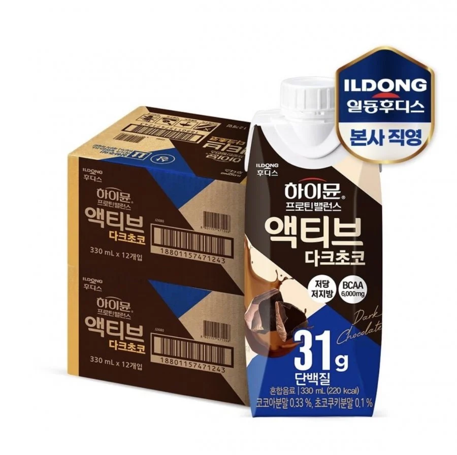 하이뮨 프로틴 밸런스 액티브 다크초코 330ml x 24개