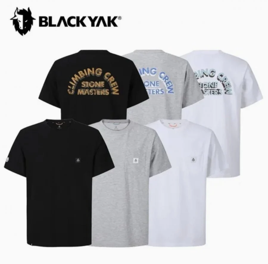 블랙야크 데일리 클라이밍 레터링 반팔티