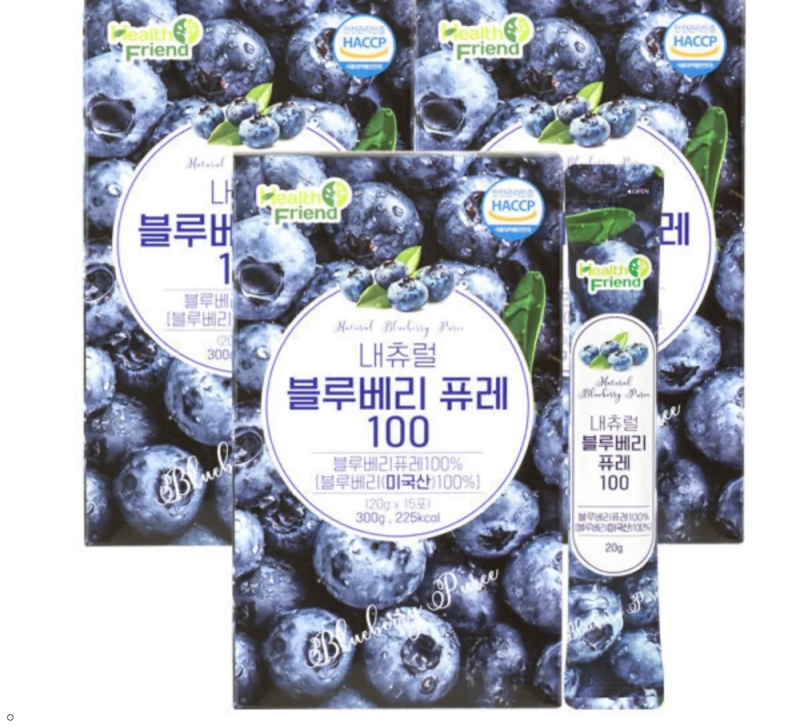내츄럴 블루베리퓨레 100 15포 x 3박스