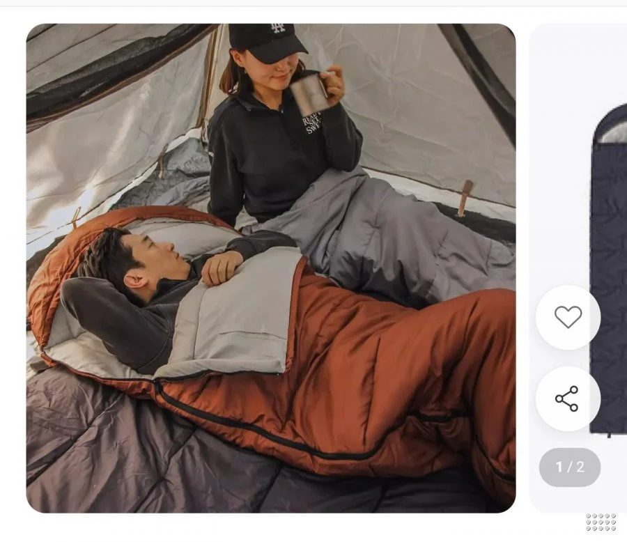 버팔로 캠핑 이불 침낭 사계절 차박 담요대용 더블가능 더비침낭